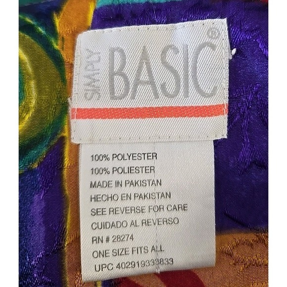 Simply Basic Womans Kimona One Size Maxi Multicolor Side Pockets - Picture 5 of 6